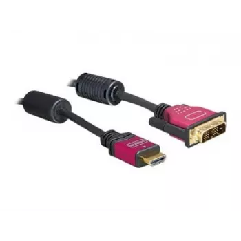 HDMI - DVI-kabel DeLOCK 84343 3,0 m stekker / stekker