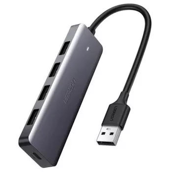 Ugreen hub 4-in-1 USB-C-adapter naar 4× USB 3.0 + USB-C grijs