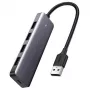 Ugreen hub 4-in-1 USB-C-adapter naar 4× USB 3.0 + USB-C grijs