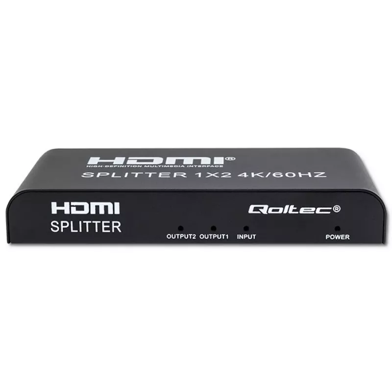 Qoltec 51797 actieve HDMI-splitter 2 x HDMI 4K x 2K | 6 Gb/s | 60 Hz
