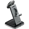 SATECHI 3-in-1 opvouwbaar Qi2 draadloos oplaadstation (Space Gray) met Type-A-, C-, G-stekkers