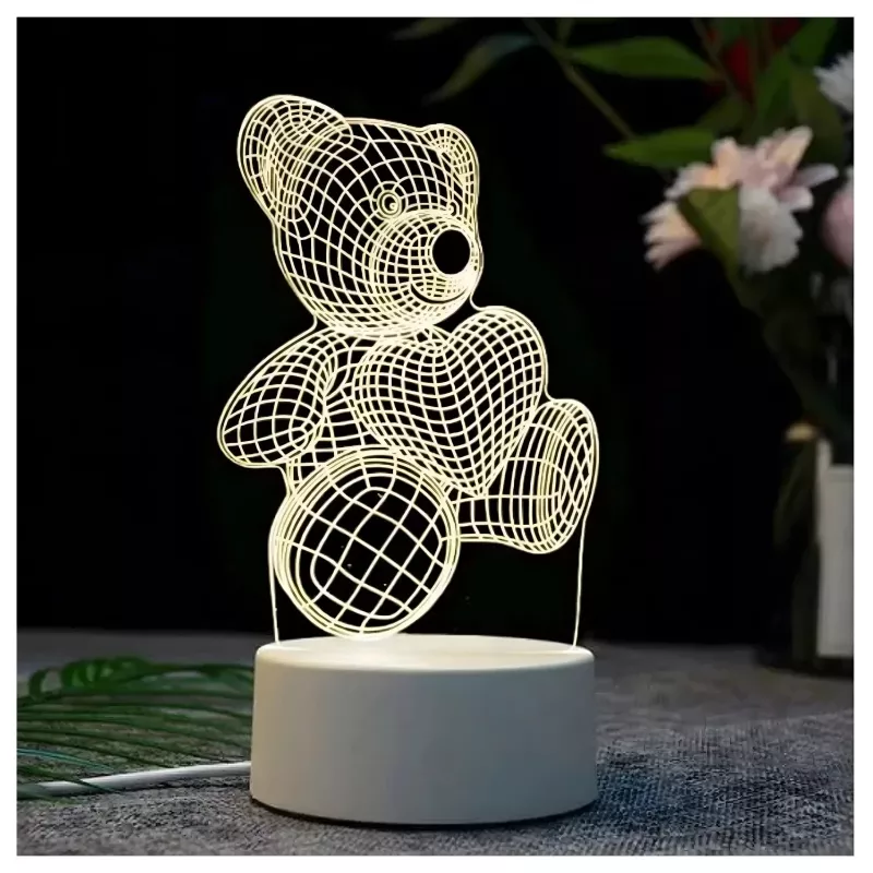 Nachtlamp Extralink HOME 3D hart optische illusie nachtlamp USB