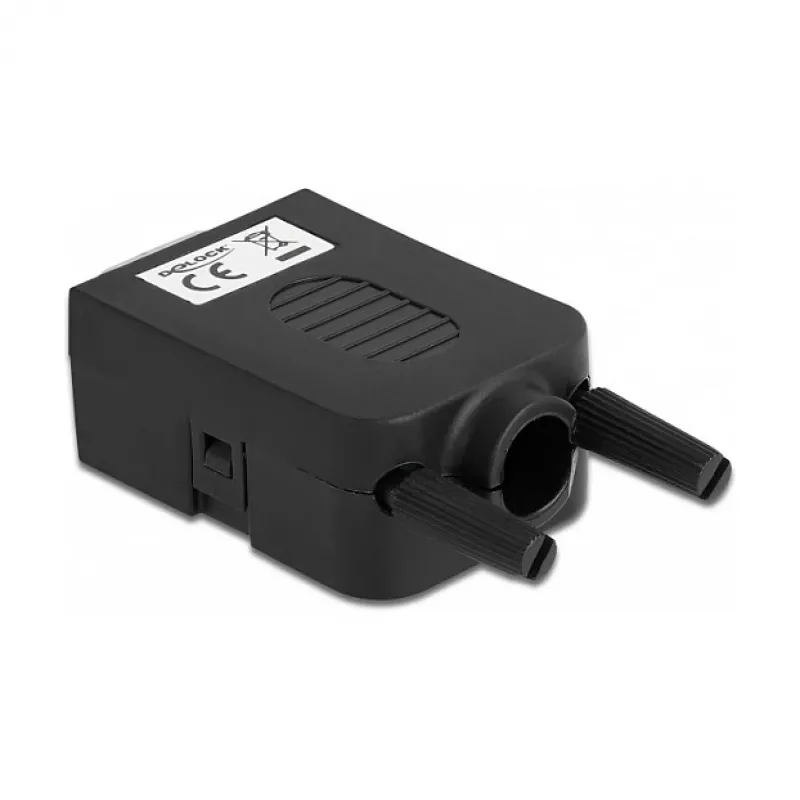 Kabelverbinder DeLOCK 66232 Sub-D 9 10-polige klemmenstrook zwart