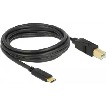 USB-kabel DeLOCK 83666 USB 2.0 3 m USB C USB B zwart
