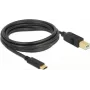USB-kabel DeLOCK 83666 USB 2.0 3 m USB C USB B zwart