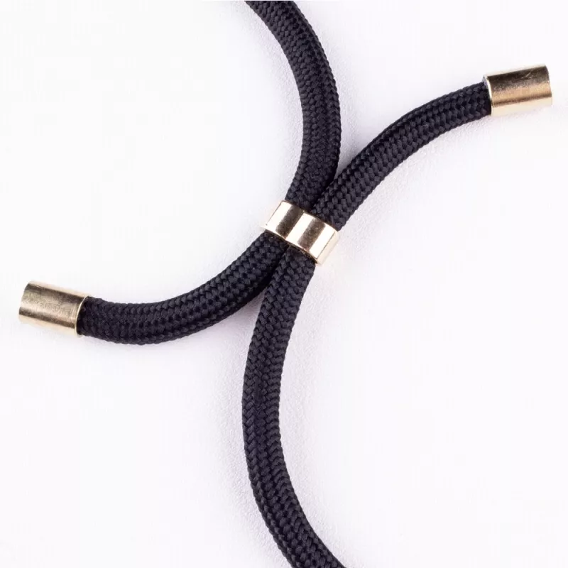 Telefoonhanger Lookabe voor iPhone 7/8 Plus — gouden ketting, zwart hoesje