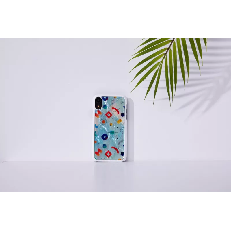 Smartphonehoesje iKins voor iPhone XR — witte Poppin Rock beschermhoes