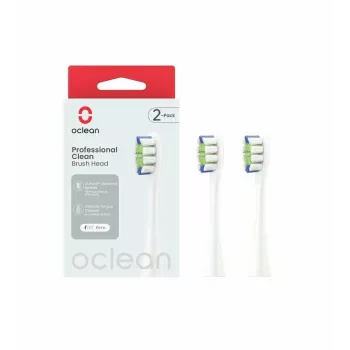 Tandenborstelkoppen Oclean P1C1 W02 2 stuks wit extra zacht