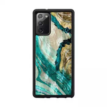 Hoesje iKins voor Samsung Galaxy Note 20 — Aqua Agate design