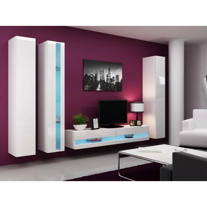 Cama rek VIGO NEW 180/40/30 wit/wit glanzend