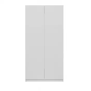 Top e shop SD-90 BI kledingkast, 2-deurs slaapkamerkast, witte corpus, 7 legplanken