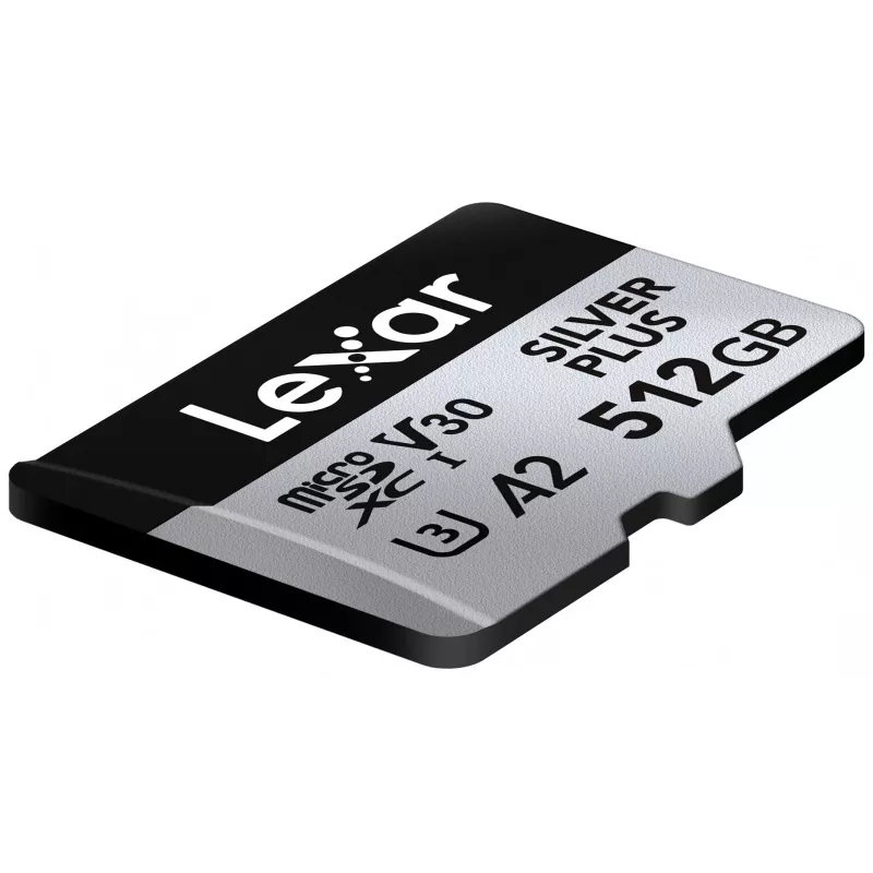 Flashgeheugen Lexar 512 GB UHS-I microSDXC SILVER PLUS