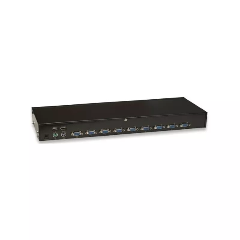 Intellinet 8-poorts rackmount KVM-switch, combo USB + PS/2, on-screen-display, kabels meegeleverd (Euro 2-pins stekker)