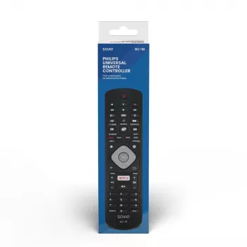 SAVIO afstandsbediening RC-10 voor Philips tv, IR draadloos, zwart, drukknoppen