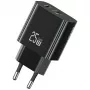 USB-oplader usams USA001629 25W 1×USB-C + 1×USB-A snelladen