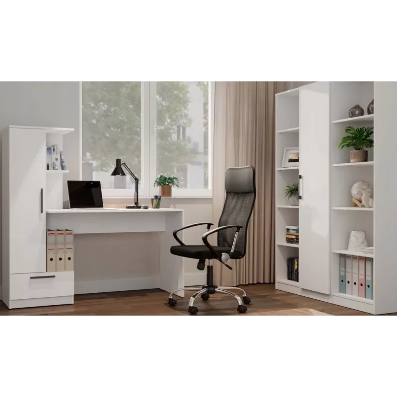 Cosmo bureau + rek set, wit