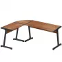 Houten hoekbureau mark adler Leader 5.5 WN – spaanplaat, stalen frame, 1470×1120×740 mm