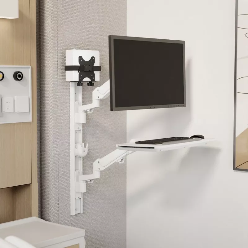 Mini-computerhouder MACLEAN MC-115B — compacte, in hoogte verstelbare houder voor kleine pc-behuizingen