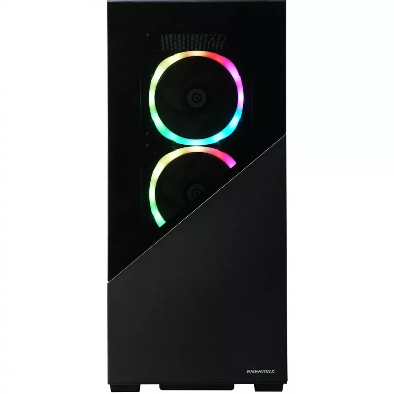 Enermax K8 - midi tower - pc - zwart - ATX - micro ATX - Mini-ITX - SPCC - gehard glas - gaming (ECA-EK8-BB-ARGB)