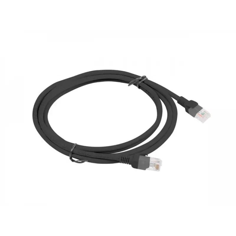 Lanberg PCU6-10CC-0200-BK Cat.6 U/UTP patchkabel, 2 m, Zwart