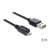 USB-kabel DeLOCK EASY-USB 2.0-A - USB 2.0 Micro-B 3 m