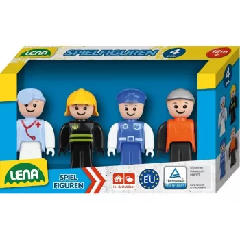 Speelfigurenset Lena 04490 blauw – kunststof speelfiguren, gesorteerde blauwe figuren