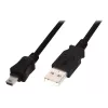 Digitus ASSMANN - USB-kabel - USB Type A, 4-polig (M) - Mini-USB, type B (M) - 1 m (USB / Hi-Speed USB) - gegoten - zwart (AK-300108-010-S)