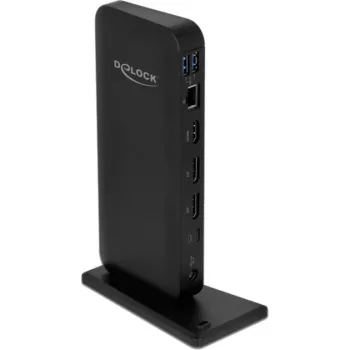 Delock USB Type-C DP 1.4 Dockingstation 4K – Dockingstation – USB-C 3.2 Gen 2 – HDMI, DP – 1GbE – 85 Watt (87746)