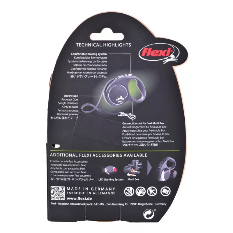 Flexi Black Design S 5 m honden-automatische lijn