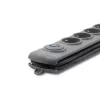 Overspanningsbeveiliging Qoltec 50165 grijs 6 AC-stopcontacten 230 V 1,8 m