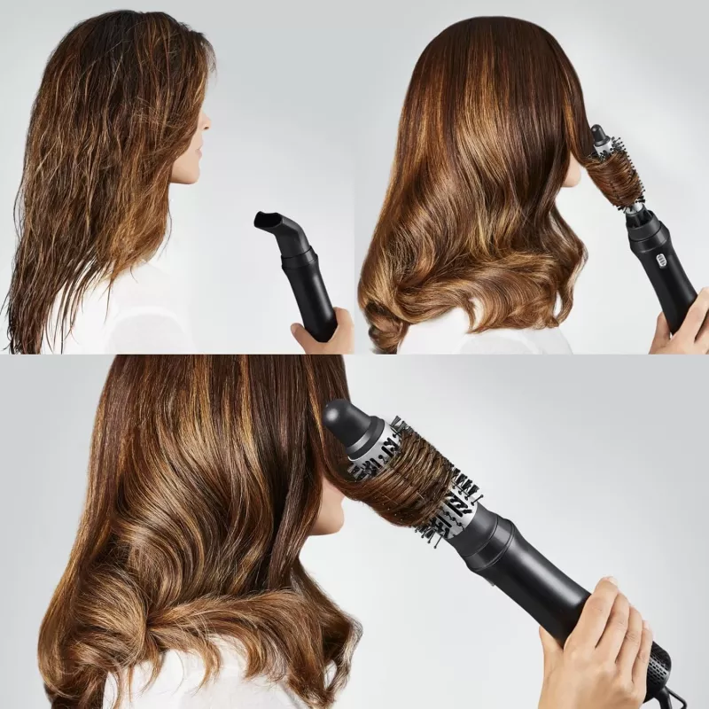 Heteluchtborstel Rowenta Express Style CF6320F0 Warm Zwart Zilver voor alle haarlengtes