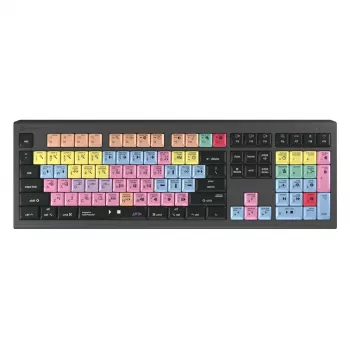 Logickeyboard ASTRA 2 toetsenbord USB AZERTY Engels zwart full-size 104 toetsen