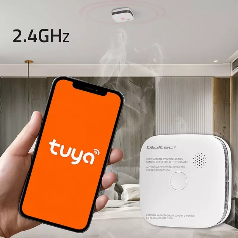 Rookmelder met batterij Tuya WiFi LED