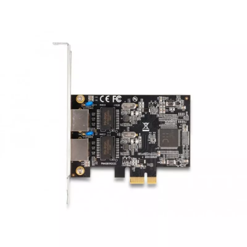 Delock PCI Express x1 kaart naar 2 x RJ45 Gigabit LAN RTL8111 (88615)