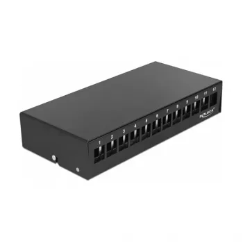 Patchpaneel DeLOCK Keystone 12 poorten zwart
