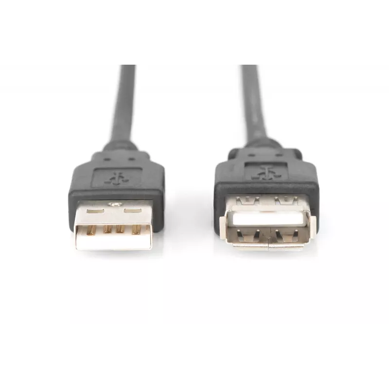 Digitus - USB-verlengkabel - USB Type A, 4-polig (M) - USB Type A, 4-polig (W) - 3,0 m (USB / USB2.0) - zwart (AK-300202-030-S)
