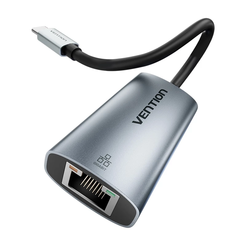 Vention CFP USB Type-C naar Gigabit Ethernet adapter 1000 Mbit/s, grijs