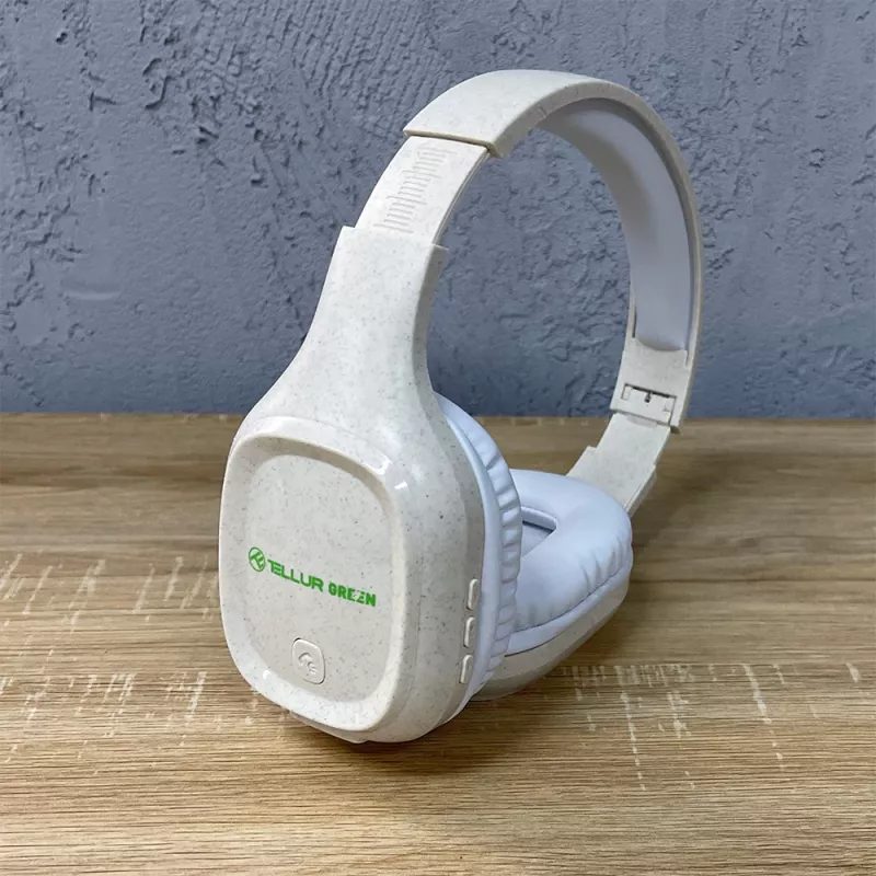 Hoofdtelefoon Tellur groen Bluetooth over-ear hoofdtelefoon Pulse opvouwbaar crème TLL511441