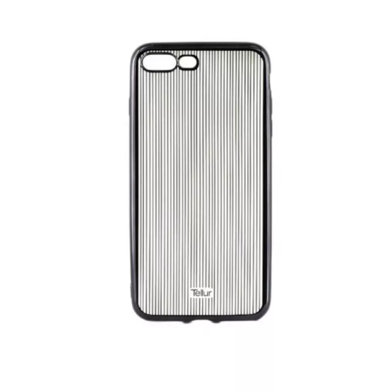 Tellur TLL118641 siliconen hoesje voor iPhone 7 Plus / 8 Plus, 14 cm (5,5 inch), verticale strepen, zwart