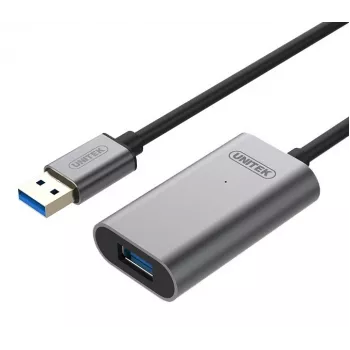 Unitek USB 3.0 actieve verlengkabel, 10m, aluminium, Y-3005