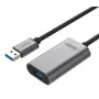 Unitek USB 3.0 actieve verlengkabel, 10m, aluminium, Y-3005