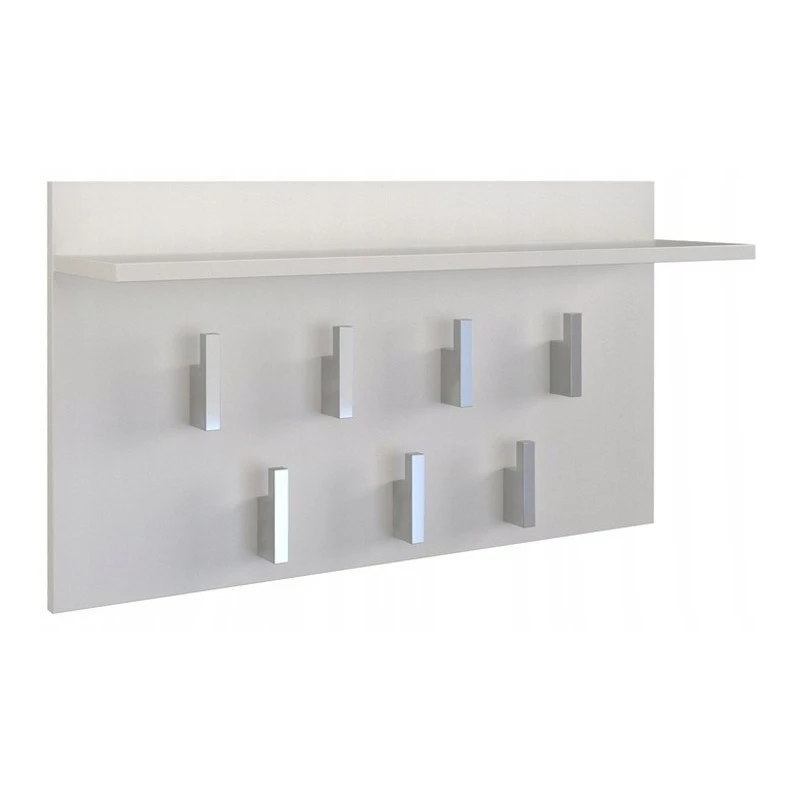 Kapstok Top e shop WIESZAK 2F BIEL MAT, spaanplaat, 7 haken, 700×200×400 mm