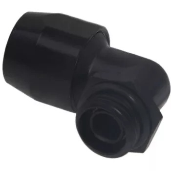 Alphacool HF schroefkoppeling TPV metaal - 90° draaibaar 12,7/7,6 mm - zwart (17455)