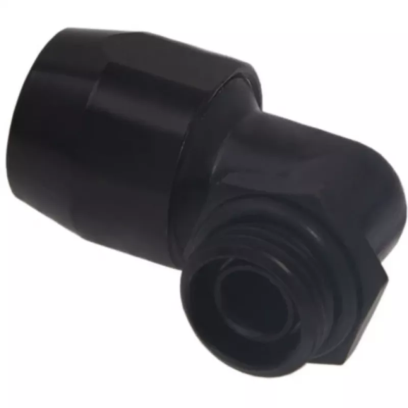Alphacool HF schroefkoppeling TPV metaal - 90° draaibaar 12,7/7,6 mm - zwart (17455)