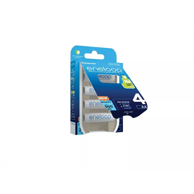 Accu's PANASONIC ENELOOP AA 2000 mAh 4 stuks (BK-3MCDE/4CP)