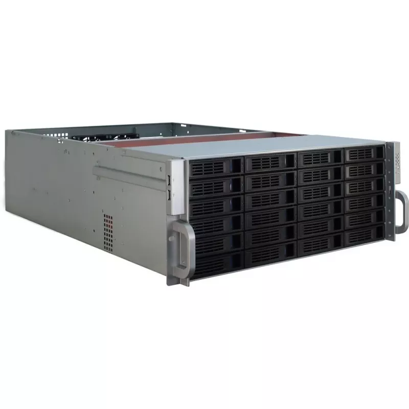 Serverbehuizing Inter-Tech 4U-4424 rack zwart, zilver
