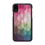 Smartphonehoesje iKins voor iPhone XR — waterbloemen-design, zwart
