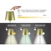 Beper P201UTP116 oplaadbare LED-tafellamp, 1,5 W, aanraakschakelaar, dimbaar, flesadapter van 33 mm, waterbestendig, goudkleurig