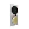 NeXtime klok 3028 OP klok, 16x30,2 cm, wand, glas, zilver