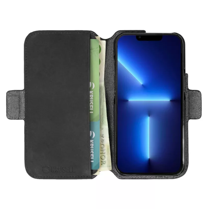 Walletcase Krusell 62396 voor iPhone 13 Pro Max 17 cm zwart